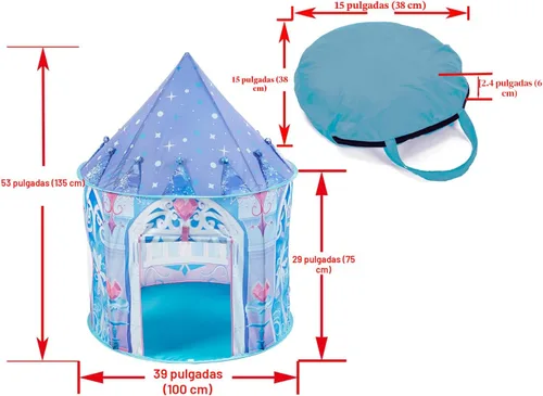 Miniatura 7 de Kidodo - tienda de campaña para niños, juguete para niños, tienda de campaña desplegable, casa de juegos para niños para interiores, Azul