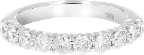 Miniatura 3 de Vir Jewels Anillo de boda con diamantes de 1 quilate, oro blanco de 14 quilates, 10 piedras redondas