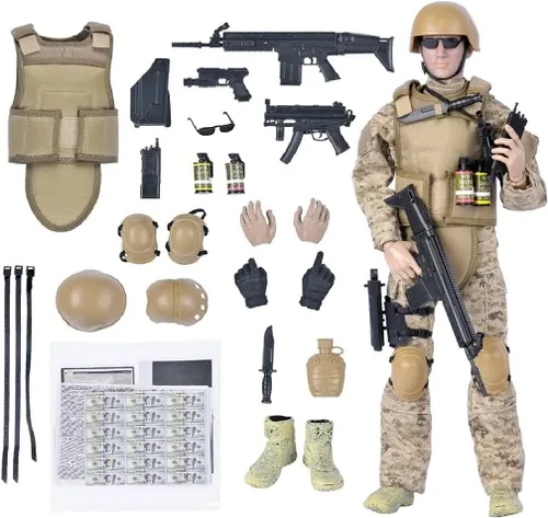 BJPEY Figuras de acción de fuerzas especiales de soldados de 12 pulgadas, juguetes, escala 1:6 (Seal)