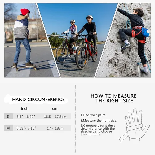 Miniatura 5 de Long Keeper Guantes tácticos de ciclismo para niños, guantes deportivos de pesca antideslizantes para escalada, guantes de dedo completo