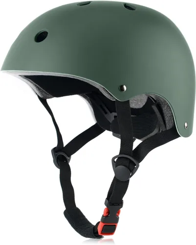 Miniatura 16 de Casco de monopatín para bicicleta, ligero, ajustable, multideporte, para ciclismo, patinaje, scooter, de 3 tallas para adultos, jóvenes y niños