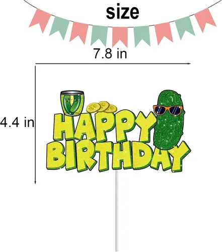 Miniatura 4 de Encantadores pepinos en escabeche de cumpleaños para niños y adultos, decoración divertida de dibujos animados de pepino, pepino, suministros
