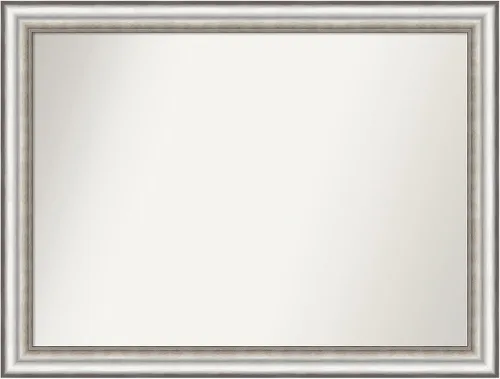 Miniatura 226 de Amanti Art Espejo de baño plateado para sobre el fregadero, 26 x 26 pulgadas, espejo cuadrado de plata antigua, marco de madera tradicional mediano