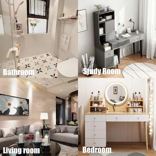 Miniatura 9 de Taburete pequeño de acrílico de 17.7 pulgadas de alto para adultos, banco de ducha de acrílico, asiento para baño, ducha, 10.2 pulgadas