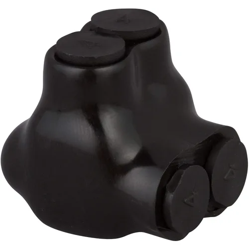 Miniatura 4 de Morris Productos 97105 Negro aislado 2 conductores empalme de entrada de un solo lado 1/0 - 14 alambres, 1 paquete