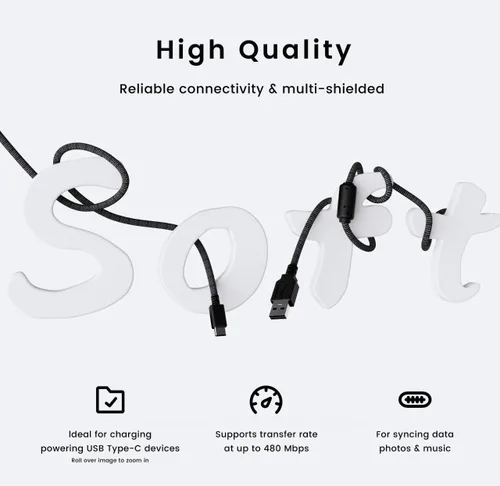 Miniatura 2 de PWNAGE Cable USB C ultra flexible de Paracord ultra personalizado para teclado de juegos, mouse, carga, cable de teclado mecánico de doble funda