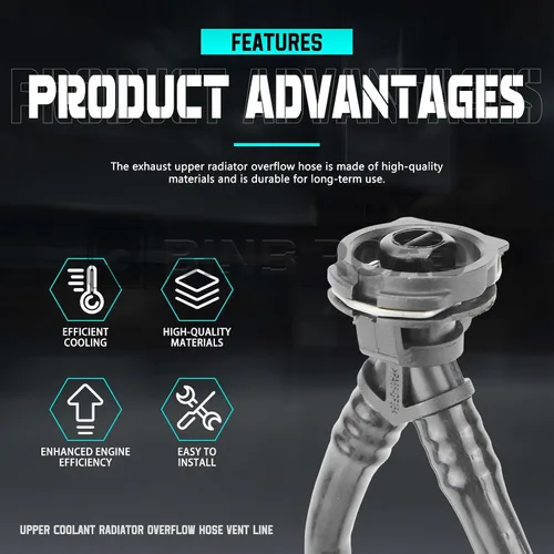 Miniatura 5 de Tubo de manguera de desbordamiento superior del radiador compatible con Mercedes Benz AMG CLA250 GLA250 GLA45 2014-2020 (reemplaza a 2465010325)
