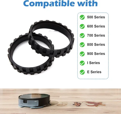 Miniatura 6 de Neumático de repuesto compatible con IRobot Roomba Wheels Series 500, 600, 700, 800, 900 e I3, I6, I7, E5, E6, J9 Neumático antideslizante de alta