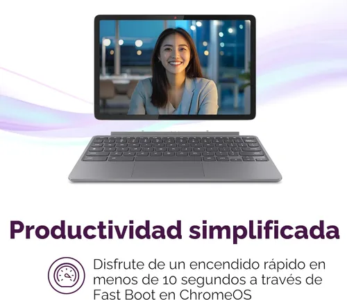 Miniatura 3 de Lenovo Chromebook Duet - 2025 - Laptop convertible - ChromeOS - Pantalla táctil IPS WUXGA de 10.95" - 4GB de memoria - Almacenamiento de 64GB