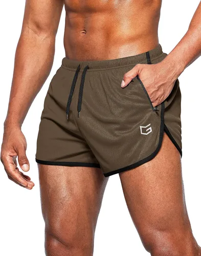 G Gradual Pantalones cortos de correr para hombre de 3 pulgadas de secado rápido para gimnasio, pantalones cortos deportivos con bolsillos con