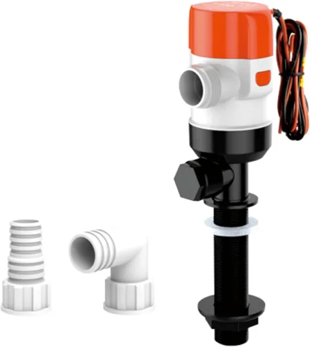SEAFLO Bomba Livewell Serie 13C 800 GPH – Camiseta extendida, 12 V, salida de 1 pulgada, cabeza de 9 pies, 3.5 A, antiesclusa de aire, motor de