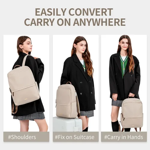 Miniatura 2 de GOLF SUPAGS Mochila para laptop para mujer, bolsa delgada para computadora, trabajo, viajes, universidad, mochila para portátil de 14 pulgadas