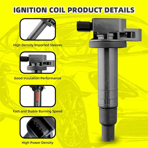 Miniatura 3 de Juego de 4 bobinas de encendido UF316 90919-02240 y 4 bujías de iridio compatibles con Scion Toyota XA XB Yaris Echo Prius Camry - L4 1.5L