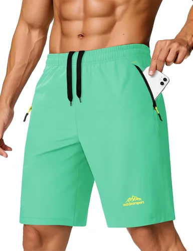 Miniatura 152 de TACVASEN Pantalones cortos deportivos para correr para hombre, 9 pulgadas, de secado rápido, pantalones cortos ligeros de verano, 3 bolsillos