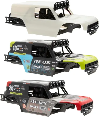 Miniatura 7 de MEUS RACING MB24 SCX24 Cuerpo 5.2in 132MM Casco de Cuerpo ABS+Nylon Chasis de Fibra de Carbono para 1/24 Axial SCX24 Bronco JLU B-17 C10 (Verde)