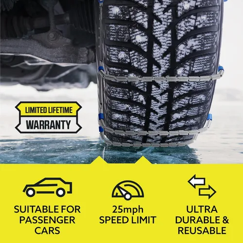 Miniatura 7 de Cadenas de neumáticos para nieve y hielo, se ajustan a coches de pasajeros y algunos SUV, construidas para proporcionar máxima tracción y agarre