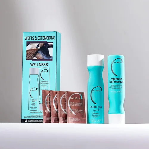 Miniatura 7 de Malibu C Tramas y extensiones – Contiene 2 paquetes de remedios para el cabello – Elimina la acumulación + evita la rotura del cabello – Cuidado