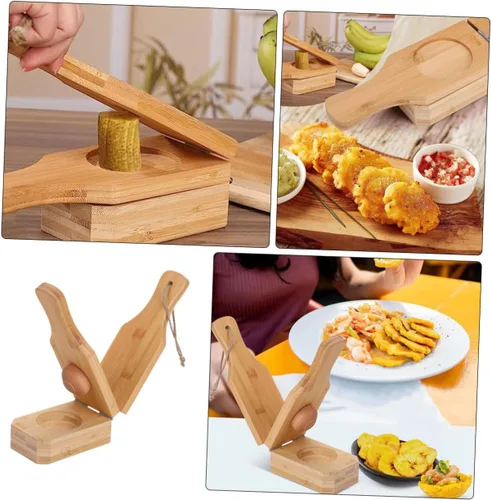 Miniatura 2 de HOMSFOU herramientas de tortilla plátanos Plátano prensa de peso prensa de plátano prensa de peso de cocción de plátano prensa de plátano prensa
