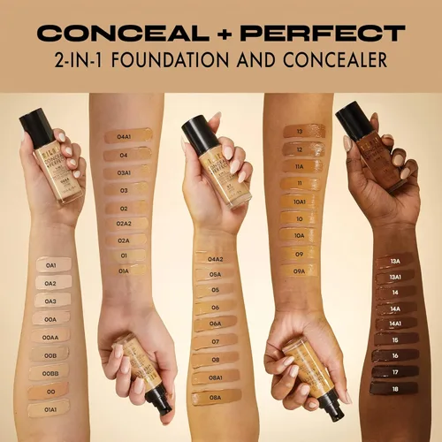 Miniatura 5 de Milani Conceal + Perfect Base + Corrector 2 en 1 para una Tez Impecable, Corrector para Debajo de los Ojos, Cubre Enrojecimiento e Imperfecciones
