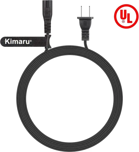 Miniatura 2 de Kimaru Cable de alimentación de TV para Samsung LG TCL Sony LED LCD Insignia Sharp Toshiba JVC Hisense Electronics (cable de 4 pies)
