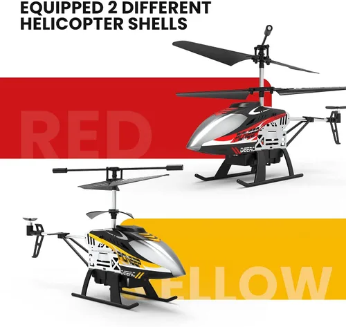 Miniatura 7 de DEERC Helicóptero de control remoto DE52, helicópteros RC de retención de altitud con estuche de almacenamiento extra, avión de 2.4 GHz juguete