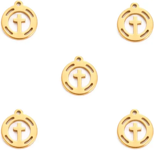 Miniatura 25 de kkjoy 5 dijes de acero inoxidable para hacer joyas y manualidades, varios colgantes pequeños, suministros de manualidades, accesorios para pulseras