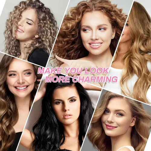 Miniatura 7 de Juego de rizadores de pelo jumbo – 24 piezas con 12 rodillos grandes y 12 clips para añadir volumen a cabello largo y grueso (morado)