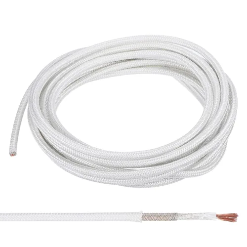 PATIKIL Cable de alta temperatura de 14.8 pies, 9 AWG, -76.0-662.0 °F de fibra de vidrio de mica aislado, cable electrónico flexible resistente al