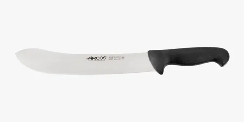 Arcos Cuchillo de carnicero de acero inoxidable de nitrum de 10 pulgadas. Cuchillo de cocina profesional para cortar carne, pescado y verduras. Negro