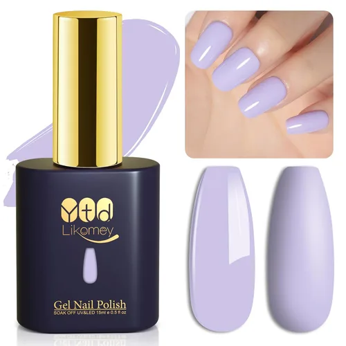 Miniatura 25 de YTD Likomey Esmalte de uñas de gel blanco, 0.5 onzas líquidas, manicura y pedicura para manicura y pedicura de verano, esmalte de color UV, 0.5