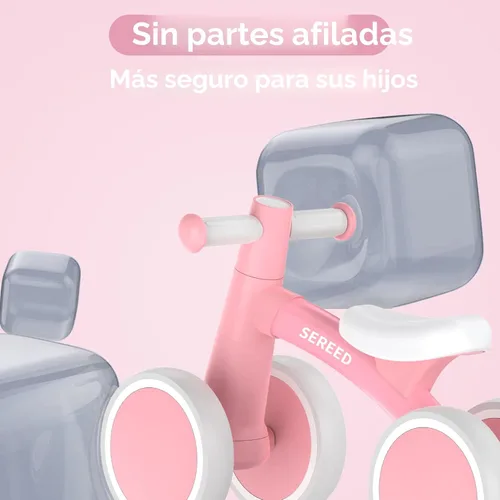 Miniatura 6 de SEREED - Bicicleta de equilibrio para bebés de 1 año, niños y niñas de 12 a 24 meses, primera bicicleta para niños de 4 ruedas, regalos de primer