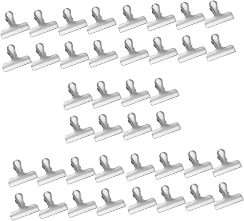 iplusmile 40 piezas de clip de sellado de aperitivos máquina de sellado de chips clips de bolsa clips de bolsa de metal clip de sellado abrazaderas