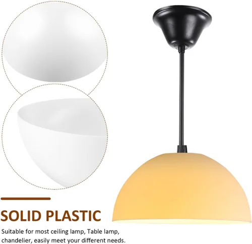 Miniatura 2 de Yardwe 4 piezas de repuesto de pantalla de lámpara de plástico, pantalla de pie de 10 pulgadas, cuenco blanco para lámpara de pie LED antorcha