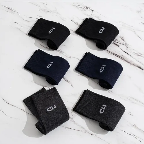 Miniatura 2 de Calcetines de vestir de algodón turco para hombre cómodos, elegantes, duraderos, ideales para trabajo y eventos, opciones multicolor disponibles