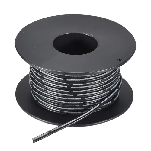 Miniatura 9 de MECCANIXITY Cable de cinta de silicona de 26 AWG, 2 pines, calibre 26, cable plano de silicona flexible, alambre de cobre estañado trenzado negro