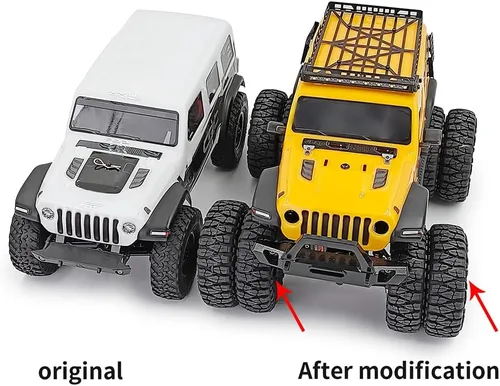 Miniatura 5 de RCHUBAM Llantas de rueda delantera RC con eje de transmisión CVD para 1/24 Axial SCX24 Deadbolt Bronco C10 RC Crawler Car