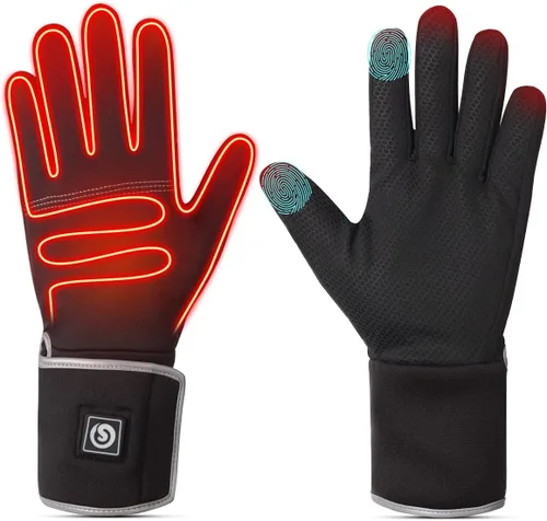 Miniatura 10 de SAVIOR HEAT Heated Glove Liners for Men Women, Rechargeable Battery Electric Heated Gloves, Winter Warm Glove Liners, Thin Gloves Riding Ski