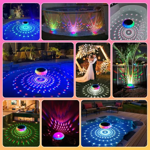 Miniatura 2 de Goallim Luces Solares Flotantes para Piscina, 7.6 Pulgadas RGB Superior e Inferior que Cambian de Color, Luces Solares para Piscina que Flotan