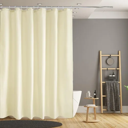 Miniatura 17 de LLSCL Cortina de ducha de tela azul con contrapeso inferior, calidad de hotel impermeable, 72 x 72 pulgadas, lavable a máquina Azul marino