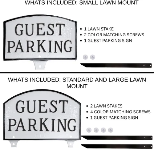Miniatura 3 de Montague Metal Products - Placa de metal fundido para aparcamiento de invitados - Placa de exhibición de pared o césped - Letrero de estacionamiento