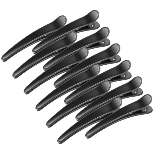 Sublaga - 12 pinzas para el cabello para peinar, antideslizantes, coloridas, de plástico, con diseño de cocodrilo, para mujeres, bebés, niños y
