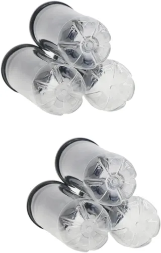 Miniatura 10 de Toddmomy 6 unidades de cilindro de tenis transparente contenedor negro para pelotas de tenis con tapa, organizador de almacenamiento de pelotas