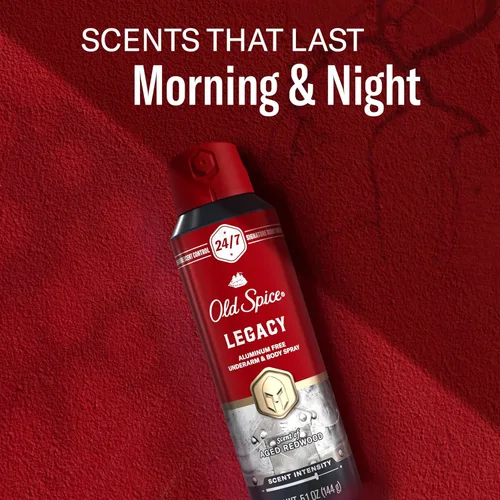 Miniatura 9 de Old Spice Spray corporal sin aluminio para hombres, aroma distintivo 24/7 y frescura duradera, protección contra olores durante todo el día, fácil