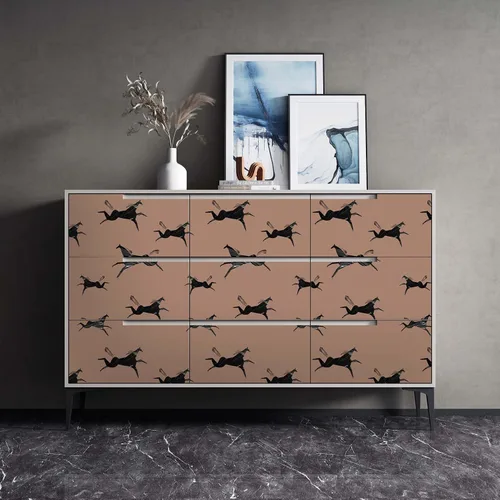 Miniatura 3 de Papel tapiz autoadhesivo con patrón de caballos de animales vintage, papel de contacto para habitación de niños, armarios, estantes, cajón, forro