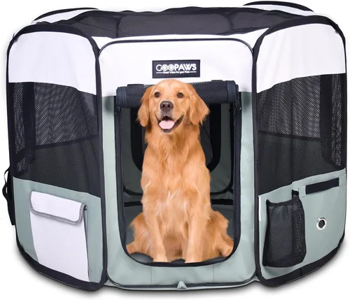 Miniatura 18 de JESPET - Parque de juegos para perros de 36 pulgadas, 45 pulgadas y 61 pulgadas portátil para perros con bolsa de transporte para cachorros, gatos
