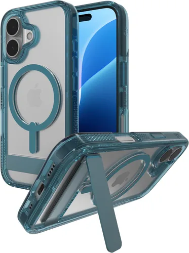 Miniatura 43 de ZAGG Santa Cruz Snap - Funda con función atril para iPhone 16 Pro Max, compatible con MagSafe, protección contra caídas de grado militar de 13 pies