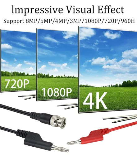 Miniatura 6 de Cable de prueba BNC a doble enchufe de plátano, cable coaxial BNC a prueba de apilamiento dual, cable BNC macho a cable de prueba de enchufe macho