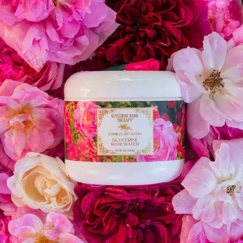 Miniatura 2 de Camille Beckman Crema de terapia de manos de glicerina, agua de rosas de glicerina, 8 onzas