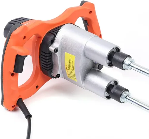 Miniatura 8 de Mezclador eléctrico de mortero de hormigón, 1800 W, portátil, de doble paleta, mezclador de concreto para taladro con 2 velocidades, agitador