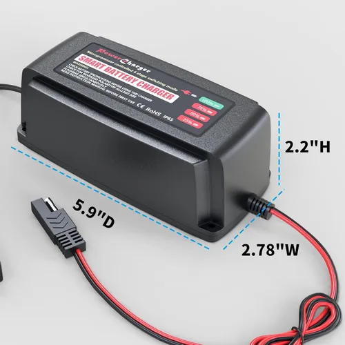 Miniatura 9 de BMK - Cargador de batería portátil de 12 V 5 A con ligador desmontable, anillos, clips, carga rápida, resistente al agua, cargador para coche